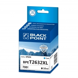 T2632 CYAN Black Point Tusz Epson Expression Premium: XP-600, XP-700, XP-800